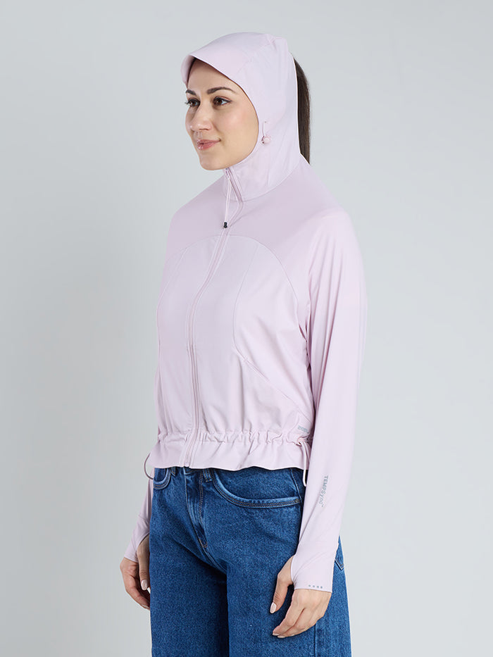 Women's Purple Crop Top Sun Jacket | AirWeave™