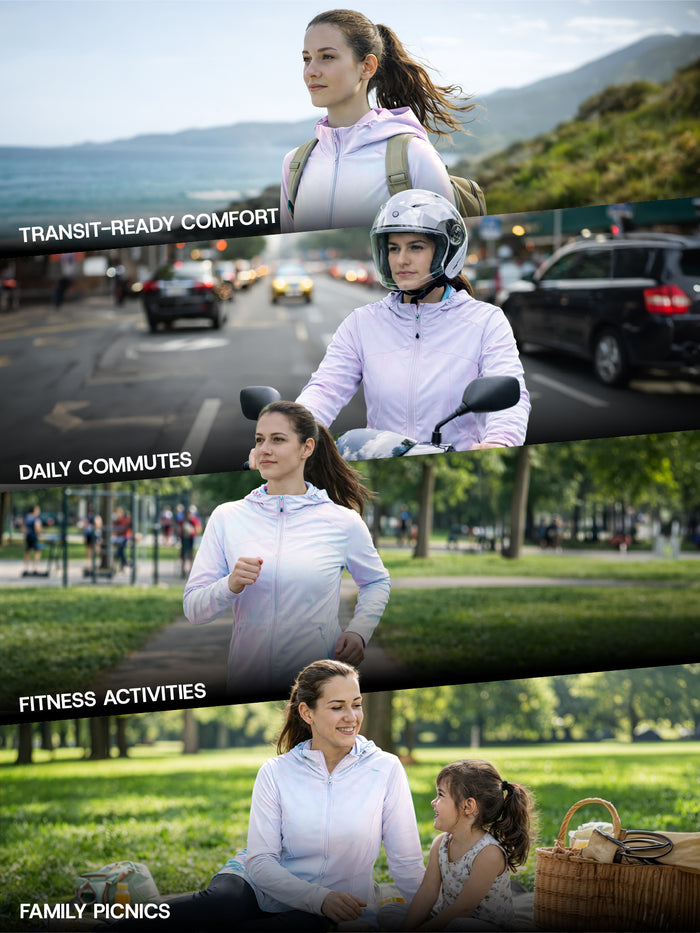 Women's Purple Mid-Length Sun Jacket | AirWeave™