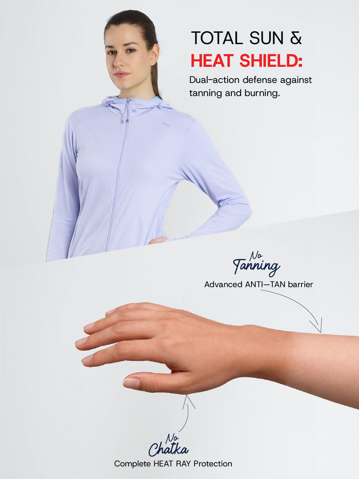 Women's Purple Mid-Length Sun Jacket | AirWeave™