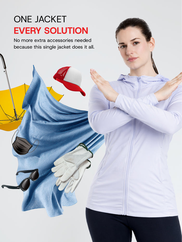 Women's Purple Mid-Length Sun Jacket | AirWeave™