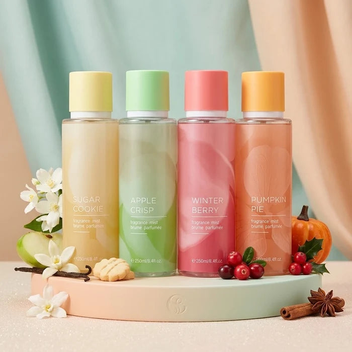 Women’s Winter Fragrance Body Mist Display Set – Assorted Holiday Scents 24pcs (8.4 fl oz / 250 ml)