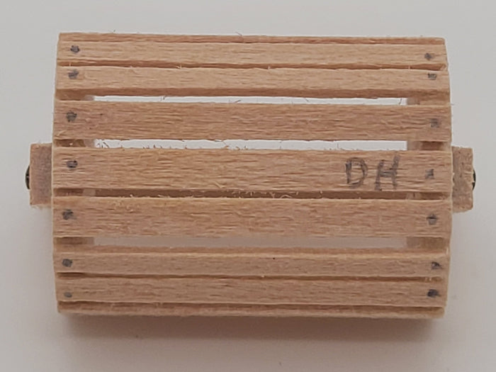 Wooden Rocking Basket with Handle - Signed DH