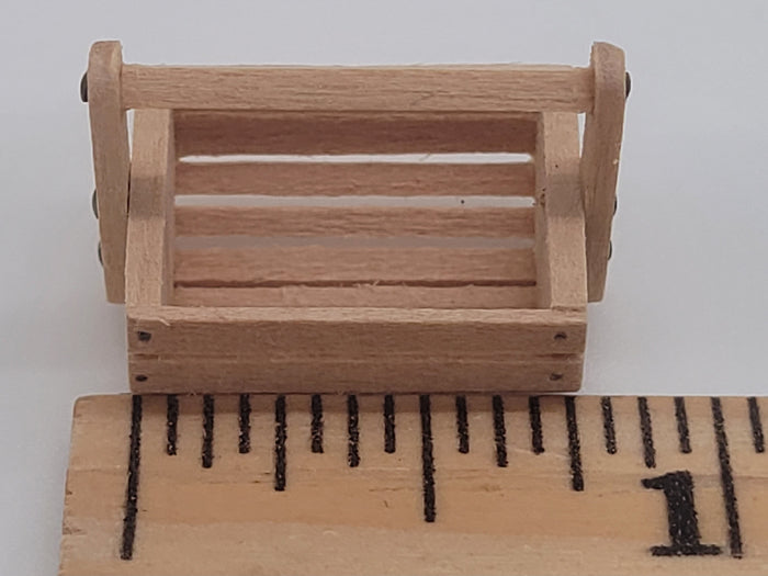 Wooden Rocking Basket with Handle - Signed DH