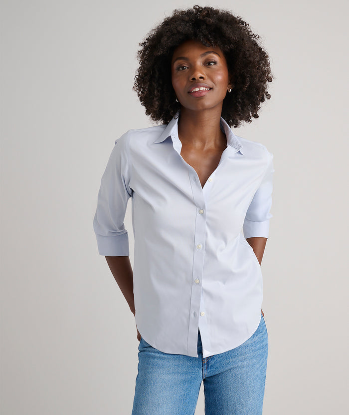 Wrinkle-Free Stretch Cotton Bella Shirt - FINAL SALE