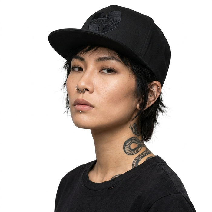 WU-TANG CLAN - BLACK LOGO - Snapback Cap Black