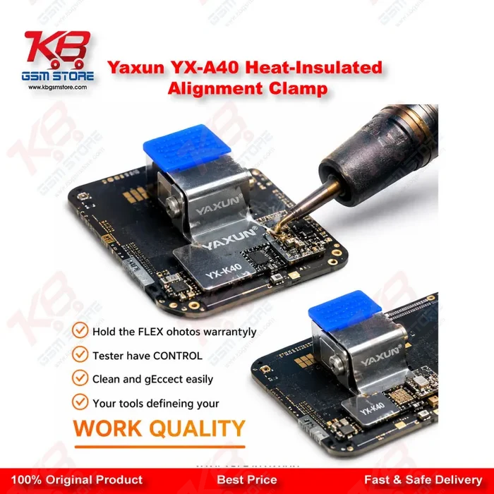 Yaxun YX-A40 Heat-Insulated Alignment Clamp – FPC & Display IC Soldering Fixture