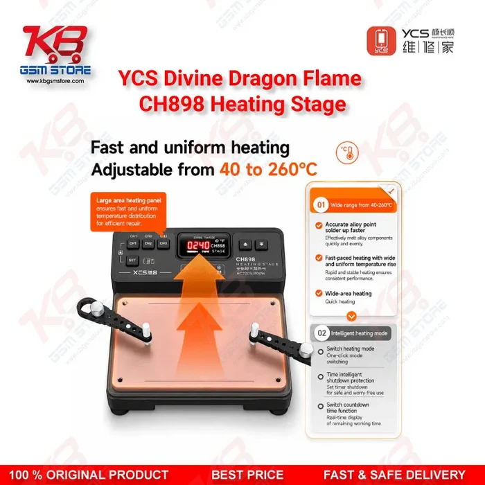 YCS CH898 Divine Dragon Heating Stage – iPhone Motherboard PCB Preheating Station