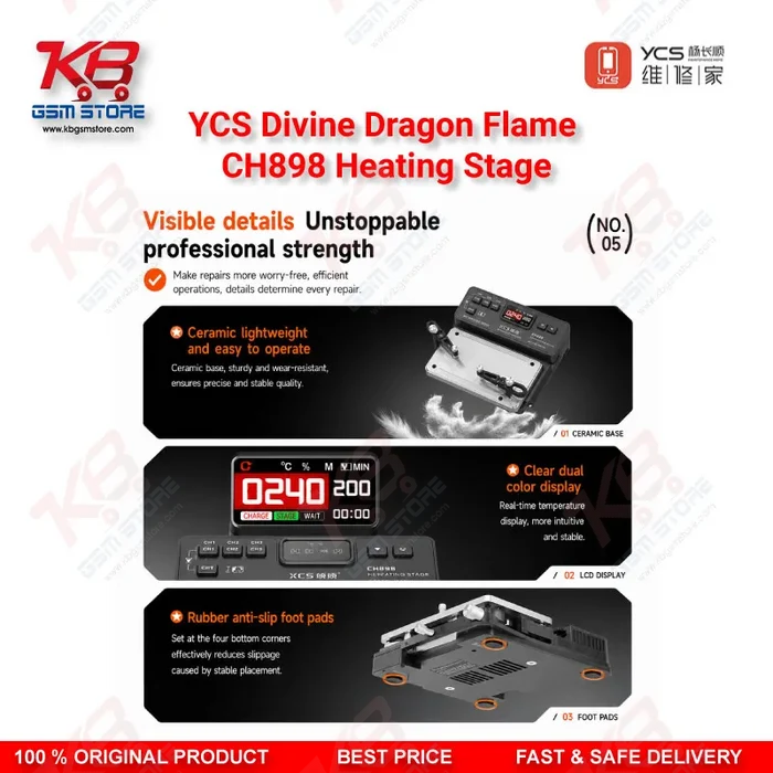 YCS CH898 Divine Dragon Heating Stage – iPhone Motherboard PCB Preheating Station