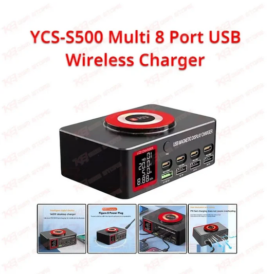 YCS-S500 Multi 8 Port USB Wireless Charger