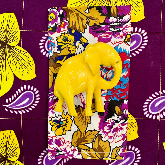 Yellow Elephant Napkin Rings - Ring Set