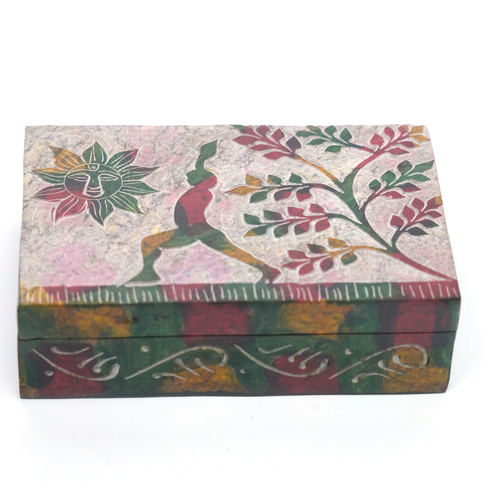 Yoga Keepsake Box – Warrior I Pose | Decorative Storage Box for Jewelry, Crystals & Meditation Essentials