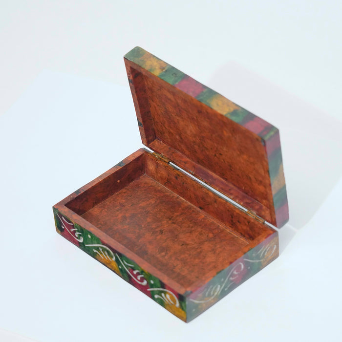 Yoga Keepsake Box – Warrior I Pose | Decorative Storage Box for Jewelry, Crystals & Meditation Essentials