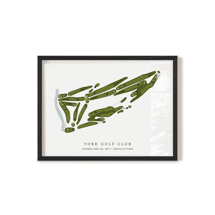 York Golf Club | Golf Course Map | Black+Frame