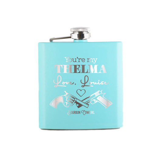 Teal Thelma & Louise flask