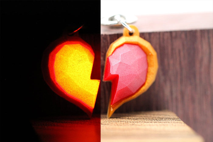Zelda Companion Heart Container Glow in the Dark Necklace/ Keychain for Legend of Zelda Gamers and Video Game Lovers