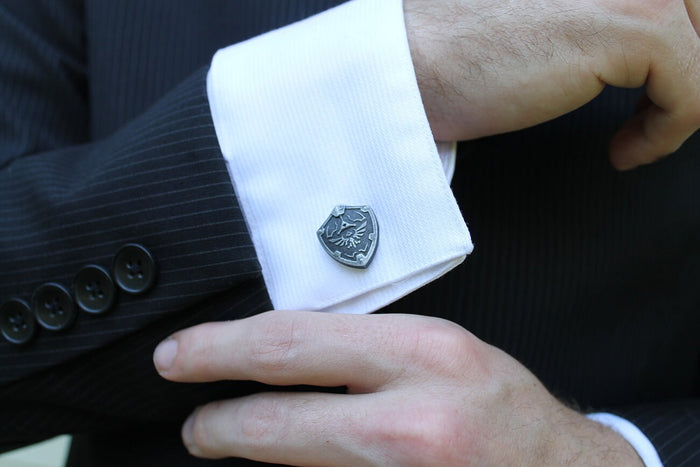 Zelda Cufflinks *Majoras Mask, Ocarina, Hylian Shield* Legend of Zelda Breath of the Wild - Nintendo/Zelda Gift