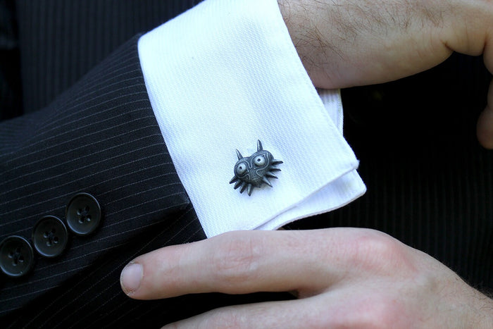 Zelda Cufflinks *Majoras Mask, Ocarina, Hylian Shield* Legend of Zelda Breath of the Wild - Nintendo/Zelda Gift